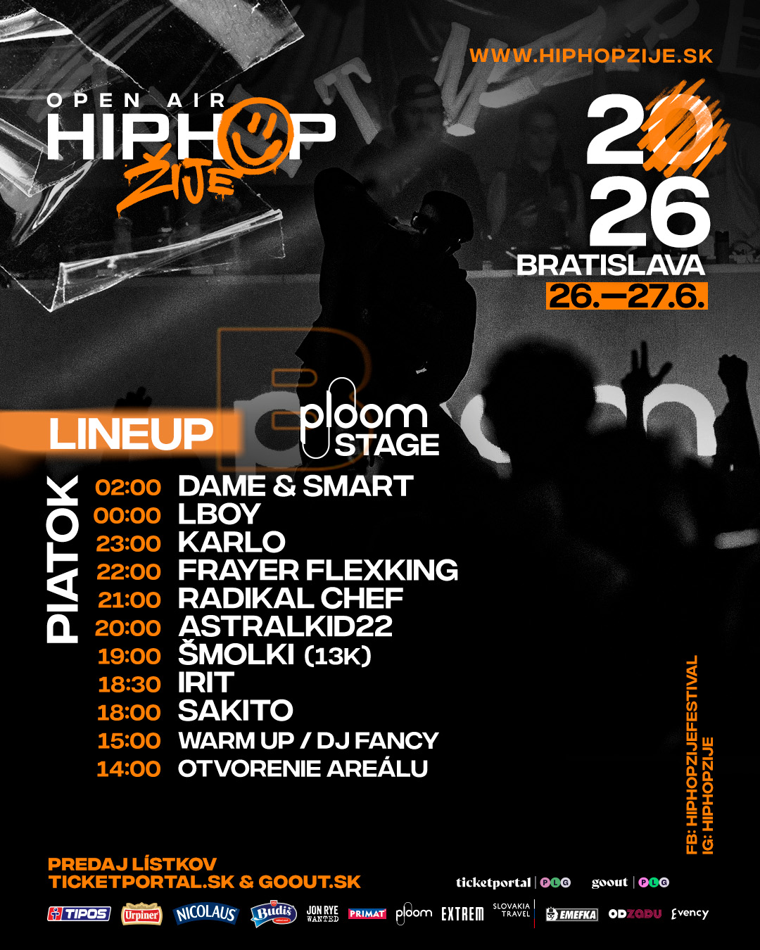 Časový harmonogram — Piatok, Ploom Stage