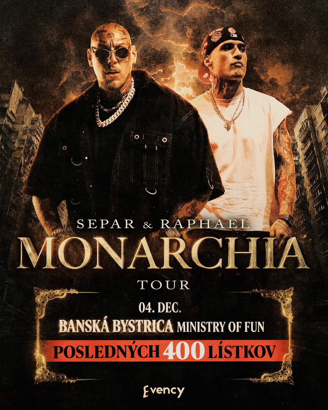 Separ & Raphael Monarchia Tour Banská Bystrica — zostáva posledných 400 lístkov, vstupenky na Ticketportalu