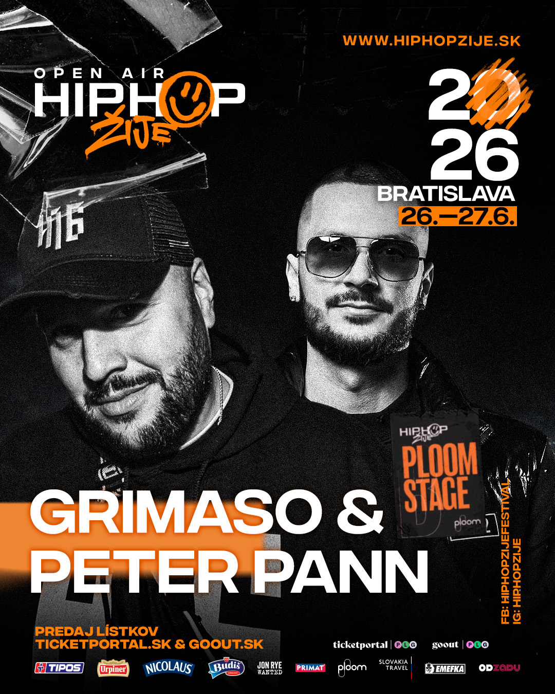 GRIMASO & PETER PANN — Hip Hop Žije Bratislava 2026