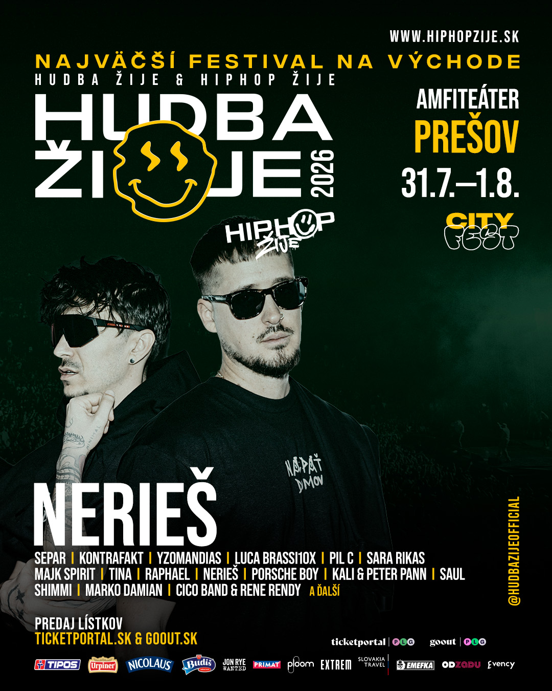 🔥 NERIEŠ NA HUDBA ŽIJE PREŠOV 💣 NAJVÄČŠÍ FESTIVAL NA VÝCHODE 🎶 NERIEŠ prinesú do Prešova tracky, ktoré poznáš naspamä