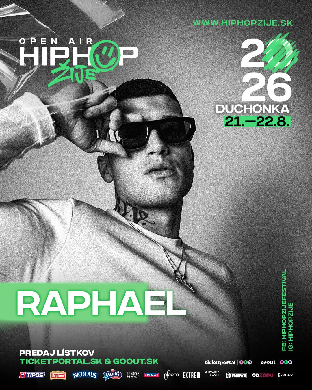 🔥 RAPHAEL NA HIP HOP ŽIJE DUCHONKA Raphael na pódiu nejde na pol plynu. Čakaj surový rap, tvrdý sound a koncert, ktorý 