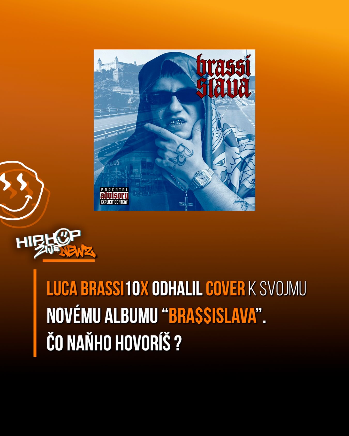 🔥 HHŽ NEWZ: LUCA BRASSI10X Luca Brassi10x odhalil cover svojho nového albumu „BrassisLava“. 💿🔥 Album sa blíži a prvý 