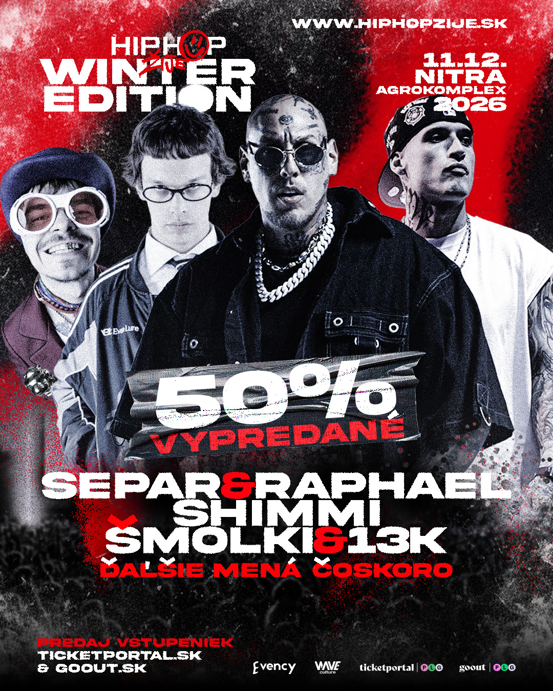 ❄️ HIP HOP ŽIJE NITRA — WINTER EDITION 🔥 SEPAR × RAPHAEL × SHIMMI × ŠMOLKI & 13K 💣 A TOTO JE STÁLE IBA ZAČIATOK. Ďalši