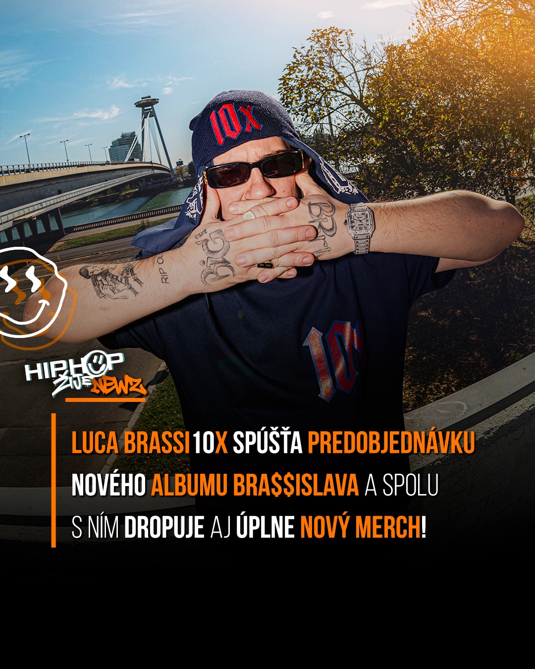 🔥 HHŽ NEWZ: LUCA BRASSI10X Luca Brassi10x spúšťa predobjednávku nového albumu „BRA$$ISLAVA“. 💿🔥 Spolu s albumom dropu